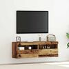 vidaXL Meuble TV mural Montage mural 2 pcs Bois ancien 60 x 30 x 40 cm