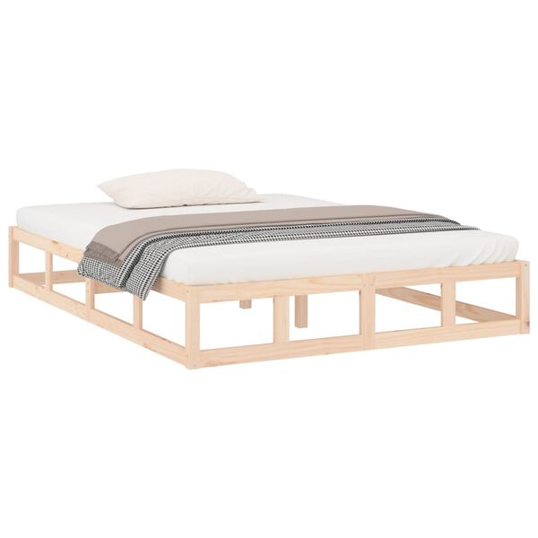 vidaXL Cadre de lit sans matelas 200x200 cm bois massif