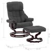 vidaXL Fauteuil inclinable avec repose-pied similicuir et bois courb&eacute;