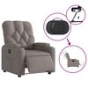 vidaXL Fauteuil inclinable électrique Taupe Tissu