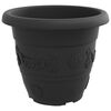 vidaXL Pot &agrave; fleurs rond 6 pcs Noir &Oslash; 26 x 21,5 cm Plastique