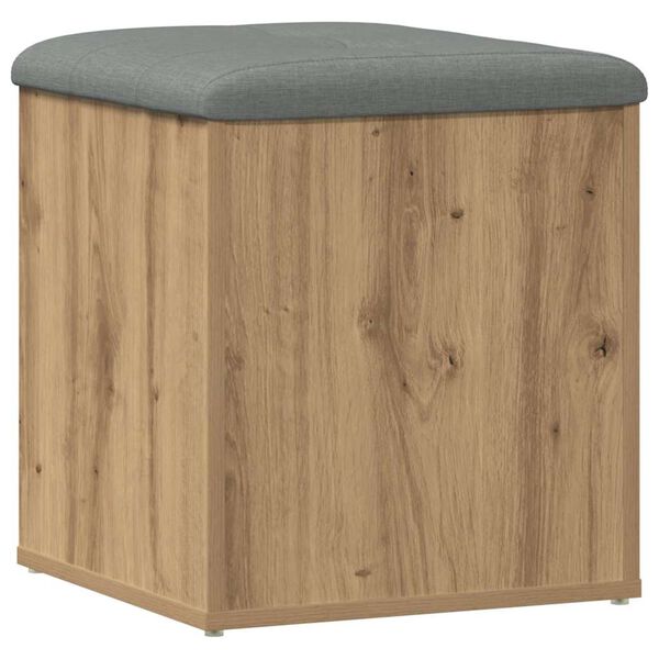 vidaXL Banc de rangement ch&ecirc;ne artisanal 42x42x45 cm bois d'ing&eacute;nierie