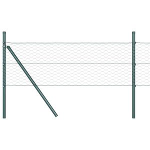vidaXL Fixation au sol hexagonale 50 x 0,4 m Acier recouvert de PVC