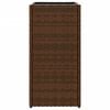 vidaXL Jardini&egrave;re marron 30x30x60 cm r&eacute;sine tress&eacute;e