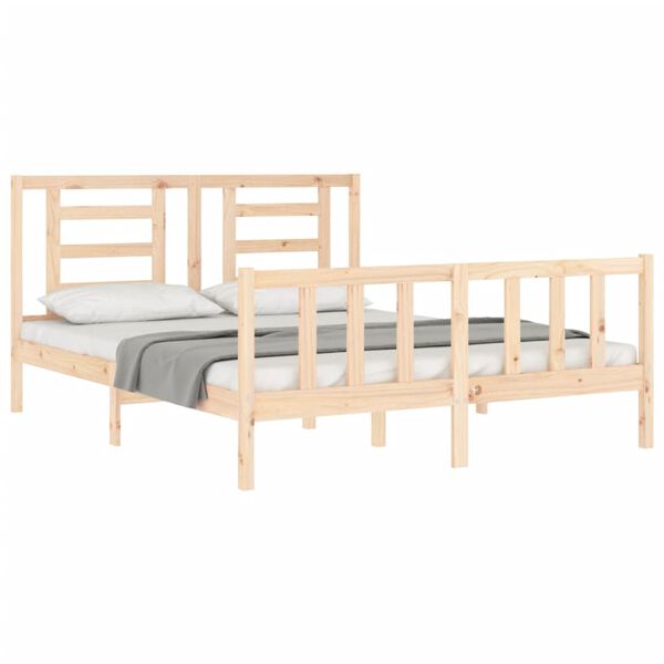vidaXL Cadre de lit sans matelas 160x200 cm bois massif de pin