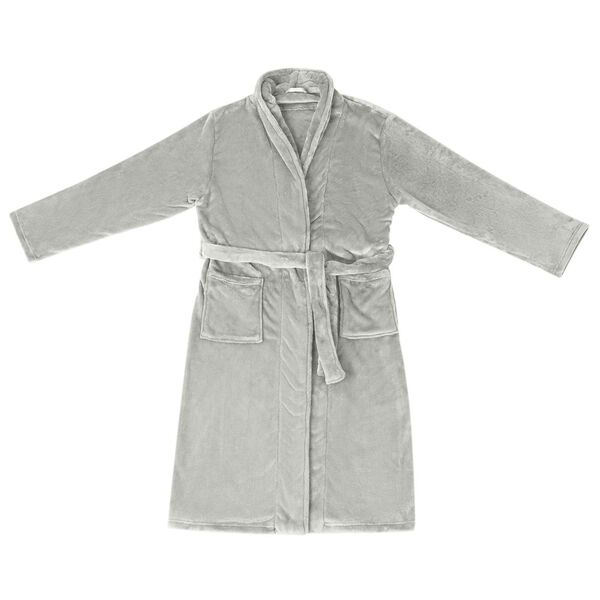 vidaXL Robe de bain sans capuche Gris xxl Flanelle