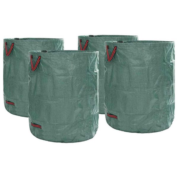 vidaXL Sacs &agrave; D&eacute;chets de Jardin 4 pcs Vert 79 x 79 x 99,5 cm