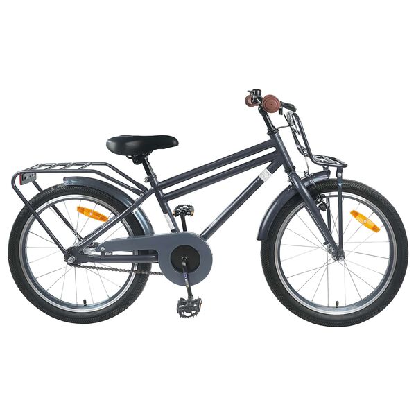 vidaXL V&eacute;lo pour Enfants 18 Pouces pour les 5-7 ans Gris fonc&eacute;