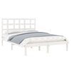 vidaXL Cadre de lit sans matelas blanc 120x190 cm bois massif