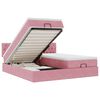 vidaXL Cadre de lit ottoman avec matelas rose 200x200 cm velours