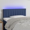 vidaXL T&ecirc;te de lit &agrave; LED Bleu 90x5x78/88 cm Tissu