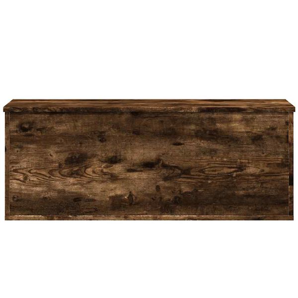 vidaXL Bo&icirc;te de rangement ch&ecirc;ne fum&eacute; 90x35x35 cm bois d'ing&eacute;nierie