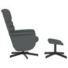 vidaXL Fauteuil inclinable avec repose-pied gris similicuir