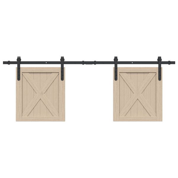 vidaXL Kit de porte d'armoire coulissante 152 cm acier au carbone