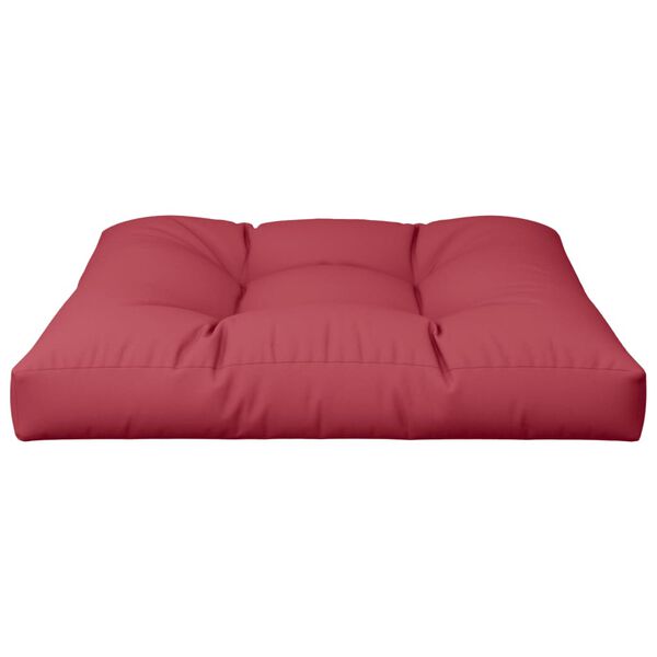 vidaXL Coussin de palette rouge bordeaux 80x80x12 cm tissu