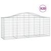 vidaXL Paniers &agrave; gabions arqu&eacute;s 20 pcs 200x50x80/100 cm Fer galvanis&eacute;