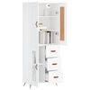 vidaXL Buffet haut Blanc 69,5x34x180 cm Bois d'ingénierie