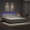 vidaXL Cadre de lit avec LED sans matelas Zadar blanc 200x200 cm
