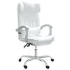 vidaXL Fauteuil inclinable de bureau Blanc Similicuir