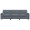 vidaXL Canap&eacute; 3 places avec oreillers gris fonc&eacute; 210 cm velours