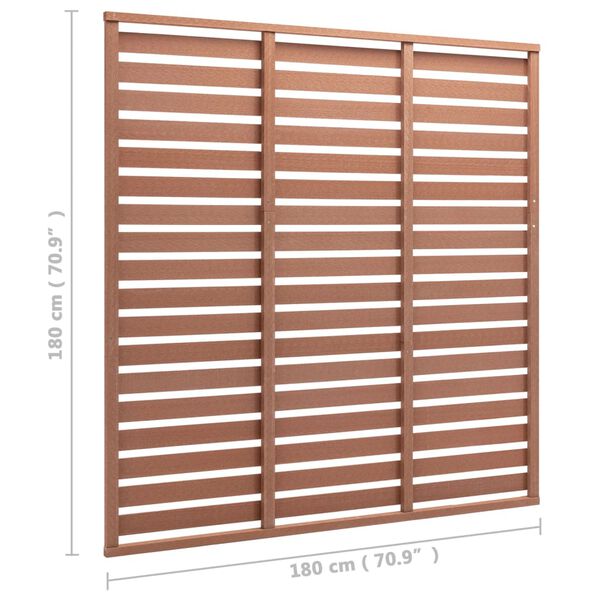 vidaXL Panneau de cl&ocirc;ture WPC 180x180 cm Marron