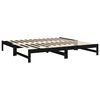 vidaXL Lit coulissant sans matelas noir 2x(90x200) cm
