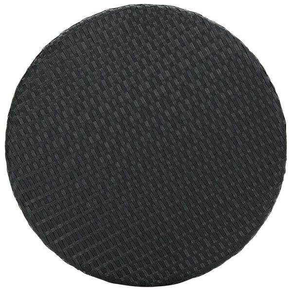 vidaXL Table de jardin Noir 60,5x106 cm Résine tressée