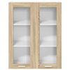 vidaXL Armoire suspendue avec stockage Ch&ecirc;ne Sonoma 80 x 31 x 100 cm