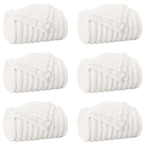 vidaXL Couvertures &agrave; jeter 6 pc Blanc 240 x 220 cm 8.76 kg Polaire