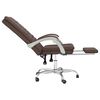 vidaXL Fauteuil inclinable de bureau Marron Similicuir