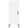 vidaXL Buffet haut Blanc 34,5x34x180 cm Bois d'ing&eacute;nierie