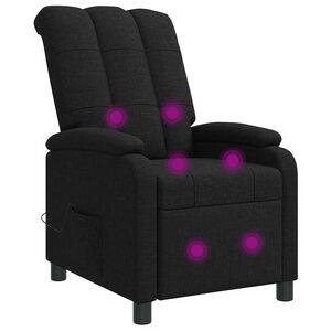 vidaXL Fauteuil de massage inclinable Noir Tissu