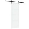 vidaXL Porte coulissante Blanc et noir 83 x 232 cm Bois de pin massif