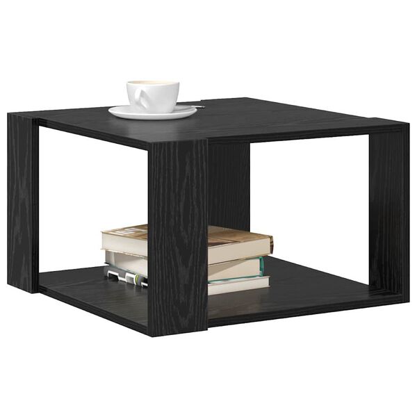 vidaXL Table basse Ch&ecirc;ne noir 51,5 x 51,5 x 30 cm Bois d'ing&eacute;nierie