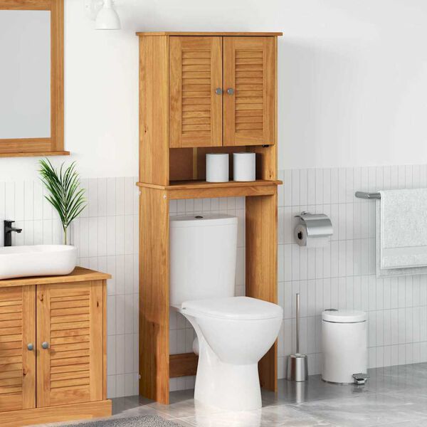 vidaXL Armoire de toilette VIGO Marron et Marron Miel 60 x 27 x 161 cm