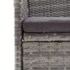 vidaXL Ensemble à manger de jardin et coussins 5pcs Gris/noir