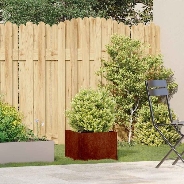 vidaXL Jardini&egrave;re rouill&eacute; 40x40x30 cm acier inoxydable