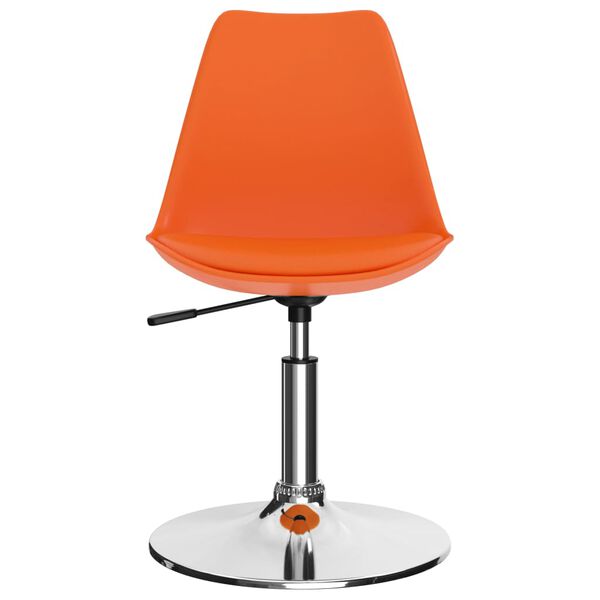 vidaXL Chaises &agrave; manger pivotantes lot de 2 orange similicuir