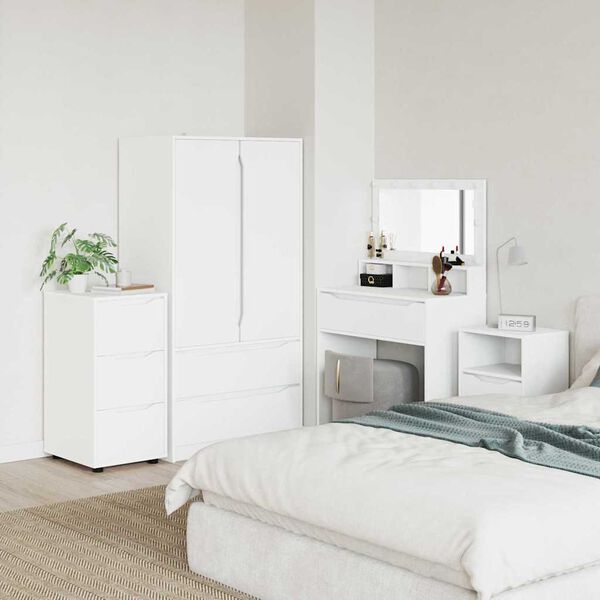 vidaXL Armoire de rangement Blanc 40 x 48 x 81 cm Bois d'ingénierie