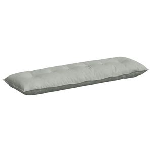 vidaXL Coussin de Dos Gris clair 160 x 50 cm Tissu en velours c&ocirc;tel&eacute;