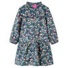 vidaXL Robe pour enfants &agrave; manches longues bleu fonc&eacute; 128