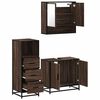 vidaXL Ensemble de meubles de salle de bain 3 pcs Chêne marron