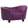vidaXL Canap&eacute; pour chien Bordeaux 69x49x40 cm Peluche et similicuir