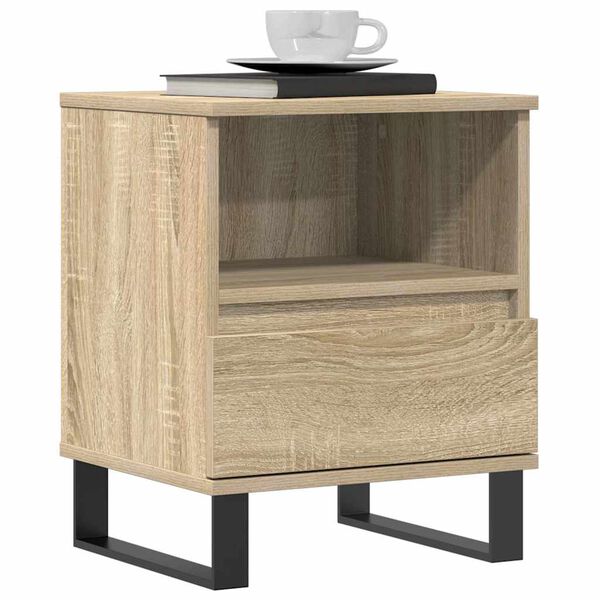 vidaXL Tables de chevet 2 pcs chêne sonoma 40x35x50 cm bois ingénierie