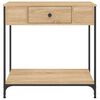 vidaXL Table console ch&ecirc;ne sonoma 75x34,5x75 cm bois d'ing&eacute;nierie