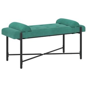 vidaXL Banc capitonn&eacute; &agrave; boutons avec coussins Turquoise Velours