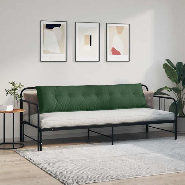 vidaXL Coussin de Dos Vert Jungle 200 x 50 cm Tissu en velours c&ocirc;tel&eacute;