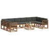 vidaXL Ensemble de canap&eacute;s d'ext&eacute;rieur 11 pcs Naturel et Anthracite