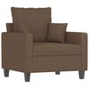 vidaXL Fauteuil avec repose-pied Marron 60 cm Tissu