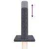 vidaXL Arbre &agrave; chat du sol au plafond Gris fonc&eacute; 250,5-276,5 cm
